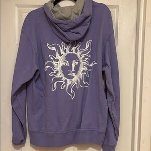 Champion Purple Hoodie with Sun Design